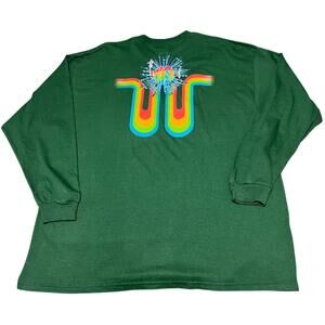 Vintage Phish Band 2000s Y2K Green Longsleeve Shirt Colorful Music DELTA SZ XXL